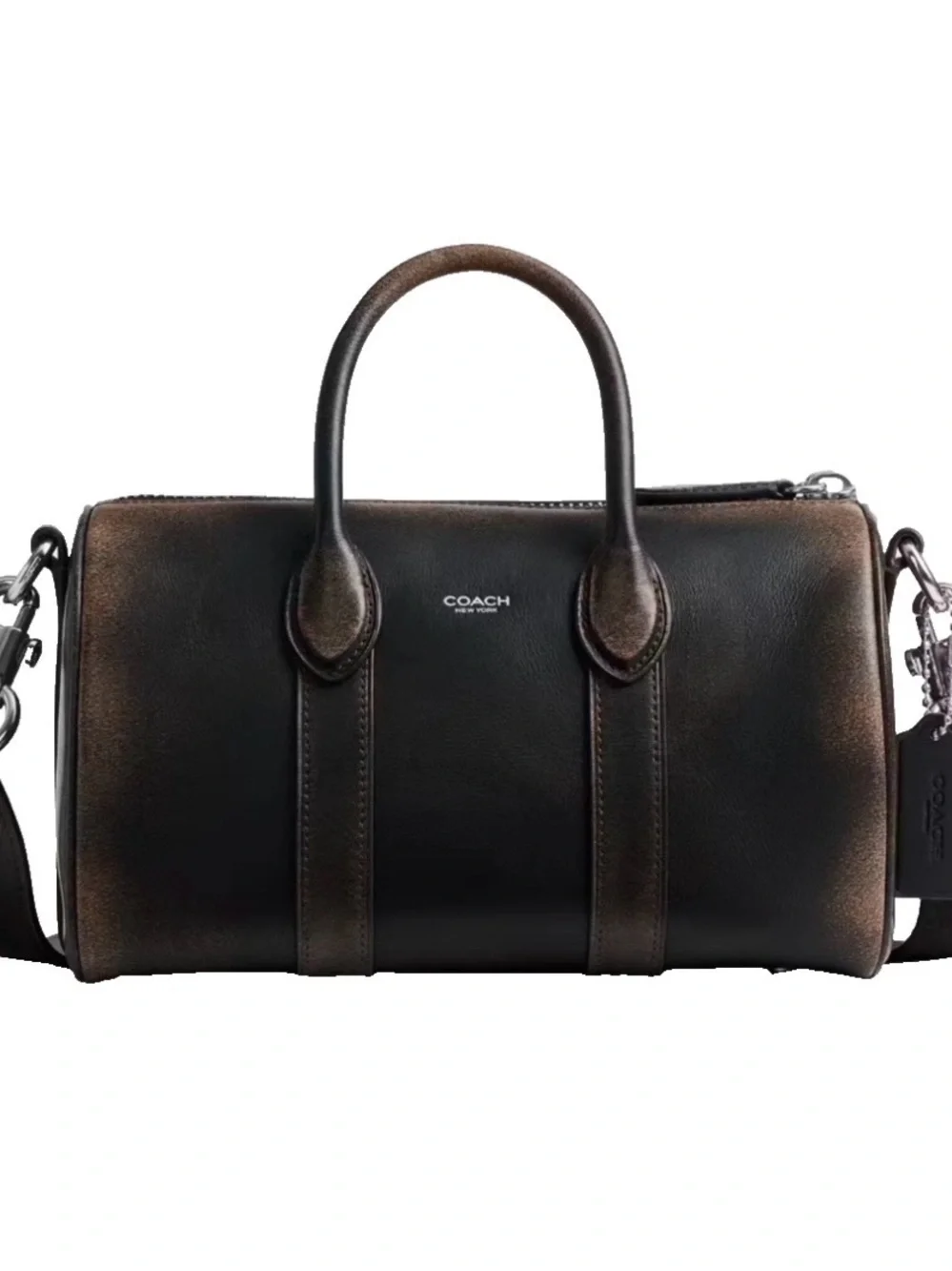❤️ Coach Black Glove-Tanned Loved Leather Compass 25 ❤️